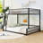 Bunk Bed Frame With Ladder And Guardrails-704292303-704292305