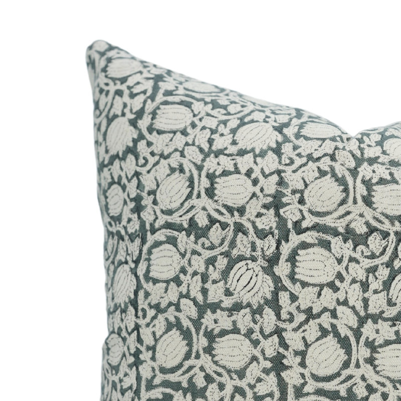 Fabdivine Decorative Block Print Cotton Cushion Cover for Sofa and Living Room - 8 Kamal, 20" x 20"