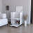 White Bar Cart With Versatile Storage And Easy Movement 2 For Functional Home Entertainment Areas-147193305