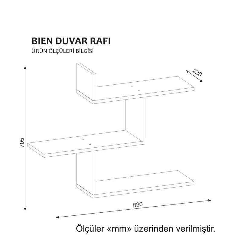 Tablette décorative 3 pièces Colquitt, Blanc
