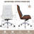 Genuine Leather Ergonomic Office Chair Executive Swivel Chair,17.32"-20.07" height adjustment-685493311