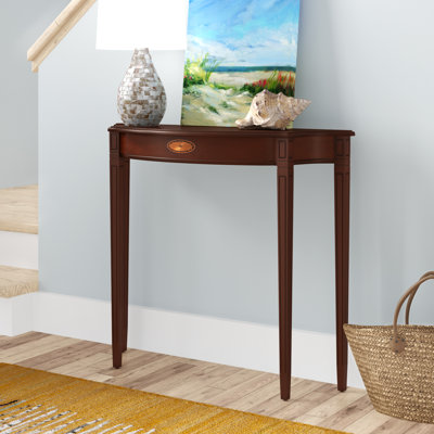 Joanne 36" W Demilune Console Table, Cherry