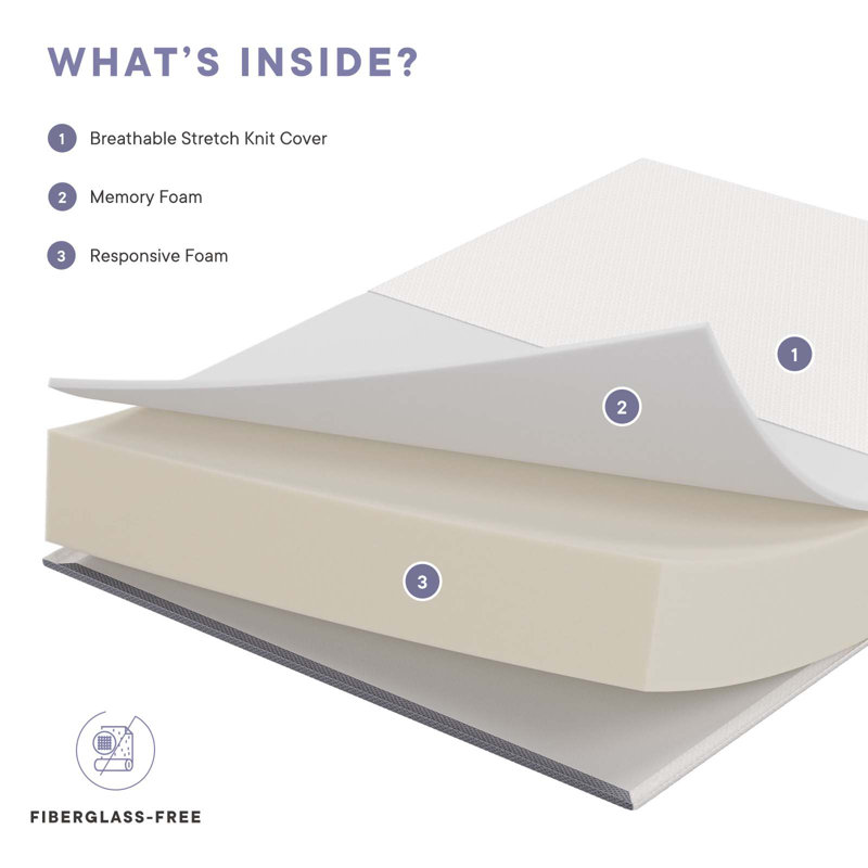 Mila 10" King Memory Foam Mattress with Stretch Knit Cover