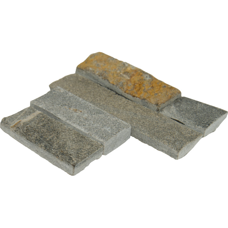 Marana Stone 6 in. x 6 in. Split Face Quartzite Ledger Corner Tile, Marana Stone