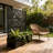 70.87" H × 46.06" W Leaf Pattern Privacy Screen with Planter Box, Black Metal Freestanding Decorative Fence Planter for Patio Balcony Backyard