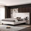 Lit plateforme avec tête de lit, lit plateforme tapissier moderne en velours avec 2 tables de chevet-65950099-65950097
