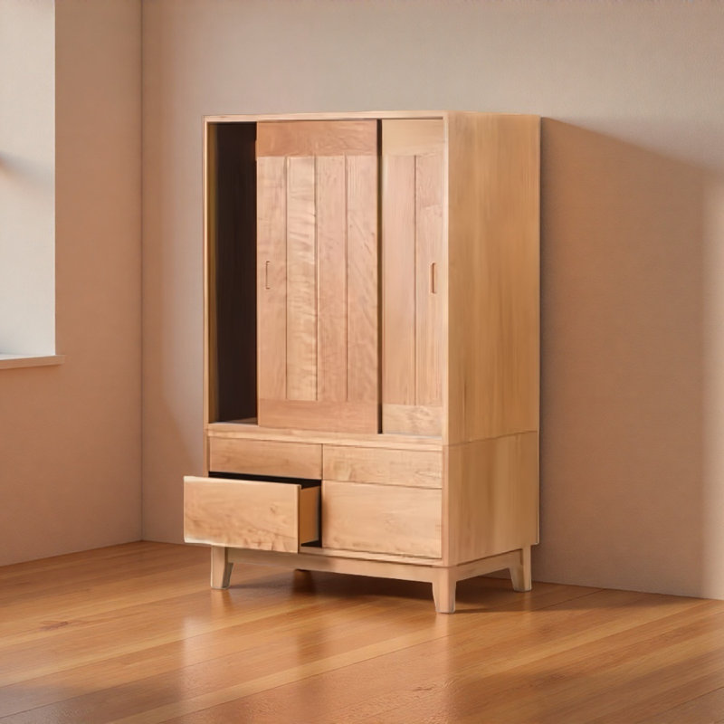 Armoire à portes coulissantes en bois massif nord-américain, Cerisier