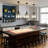 Modern Single Dimmable Matte Black Chandelier, Over Kitchen Island Hanging Water Ripple Glass Square Pendant Lighting  Fixtures For Kitchen Dining Room Hallway Foyer