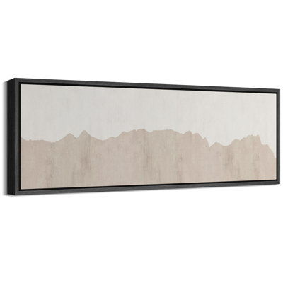 Grunge Scratches Neutral Minimalist Modern Extra Large Pictures Framed Canvas Print Wall Art
