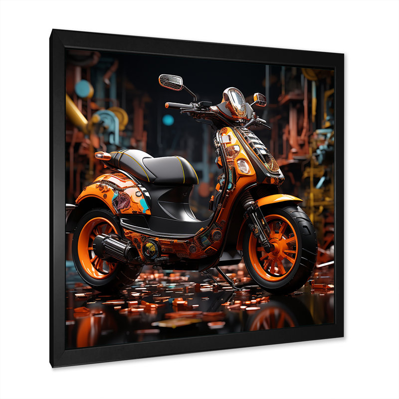 Scooter Serenity Nightly City II, Cadre simple noir, H 30 po x l 30 po x P 1 po