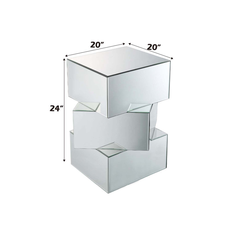 Table de bout Dominic, miroir