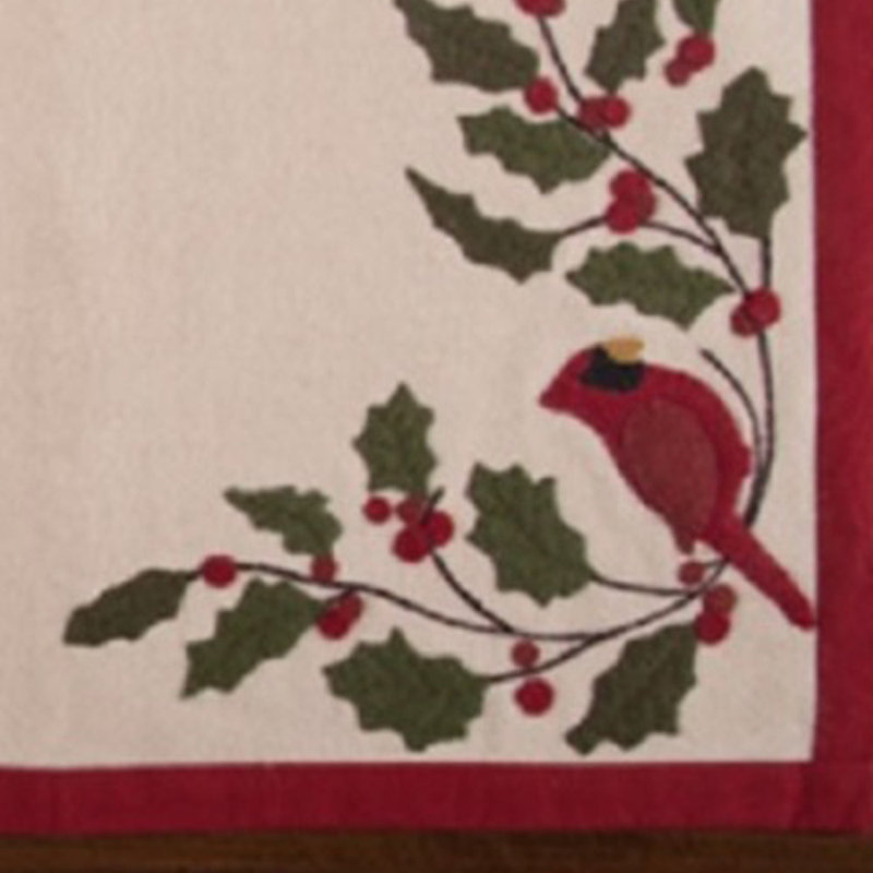 The Holiday Aisle® Cardinal Holly Table Runner