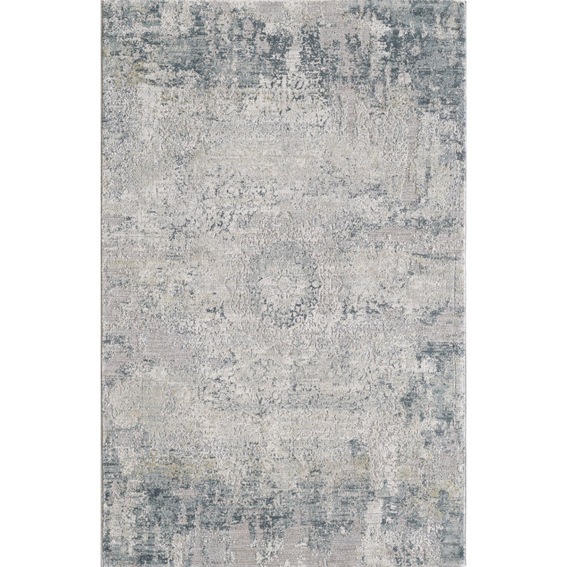 Peyton Medallion Machine Woven Performance Area Rug - Grey/Blue - 3'3" x 5'3", 3'3" x 5'3", Grey/Blue