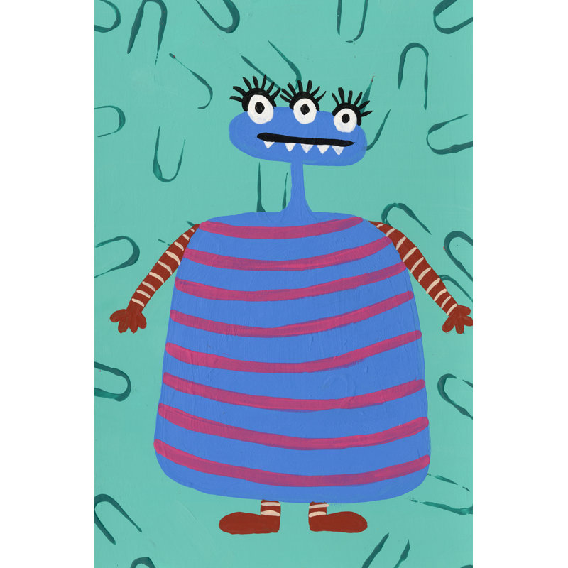 Happy Creatures III by Regina Moore - Painting Print, 91cm H x 61cm W, Black Floater Framed