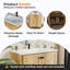 Armoire de salle de bain autoportante de 30 pouces de style américain avec lavabo en céramique - Installation brevetée en 1 minute, peu encombrante et facile à assembler-1022861604