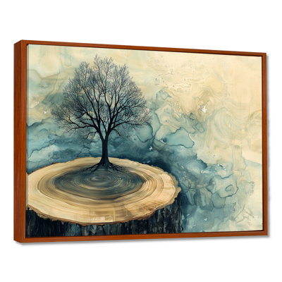 «Winter Tree On A Wood Slide Landscape - Tree of Life», art mural