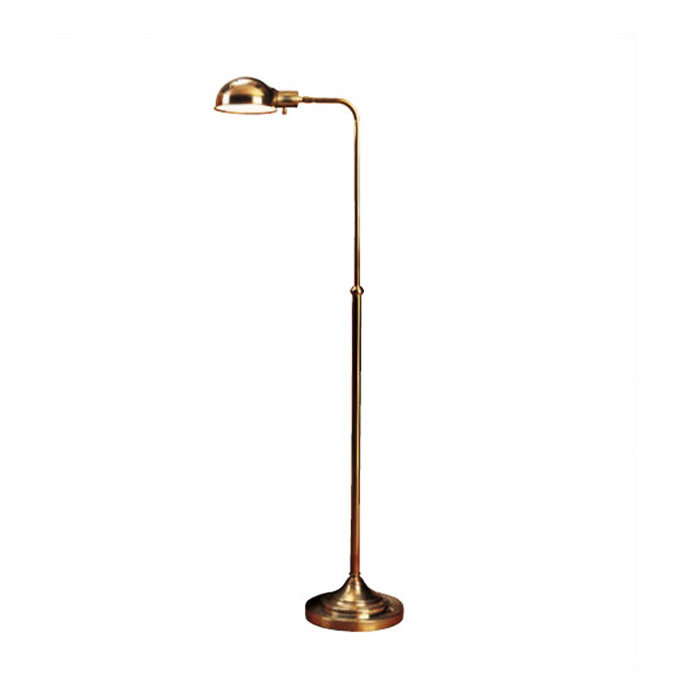 Kinetic Task Floor Lamp, Antique Natural Brass