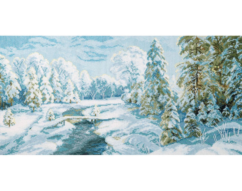 Kit de point de croix M-366C "Winter givre"