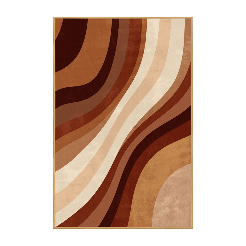 Tapis brun moelleux moelleux et luxueux - reliure brun clair, 5x7