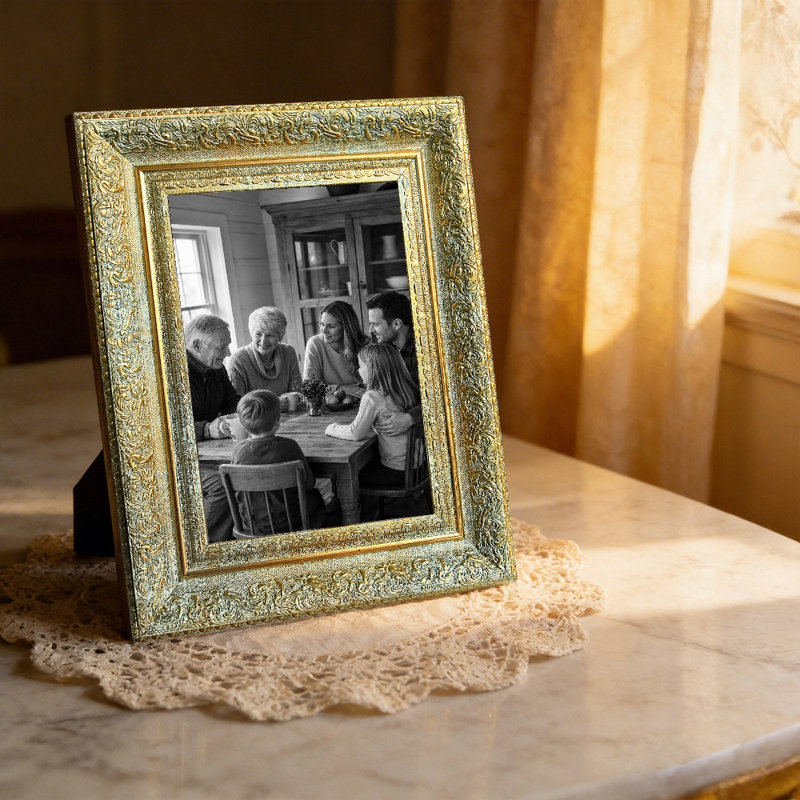 Cadre 11 po x 14 po doré 1 pièce pour présentation de photos de mariage, Antique Gold, 1, 11" W x 14" H