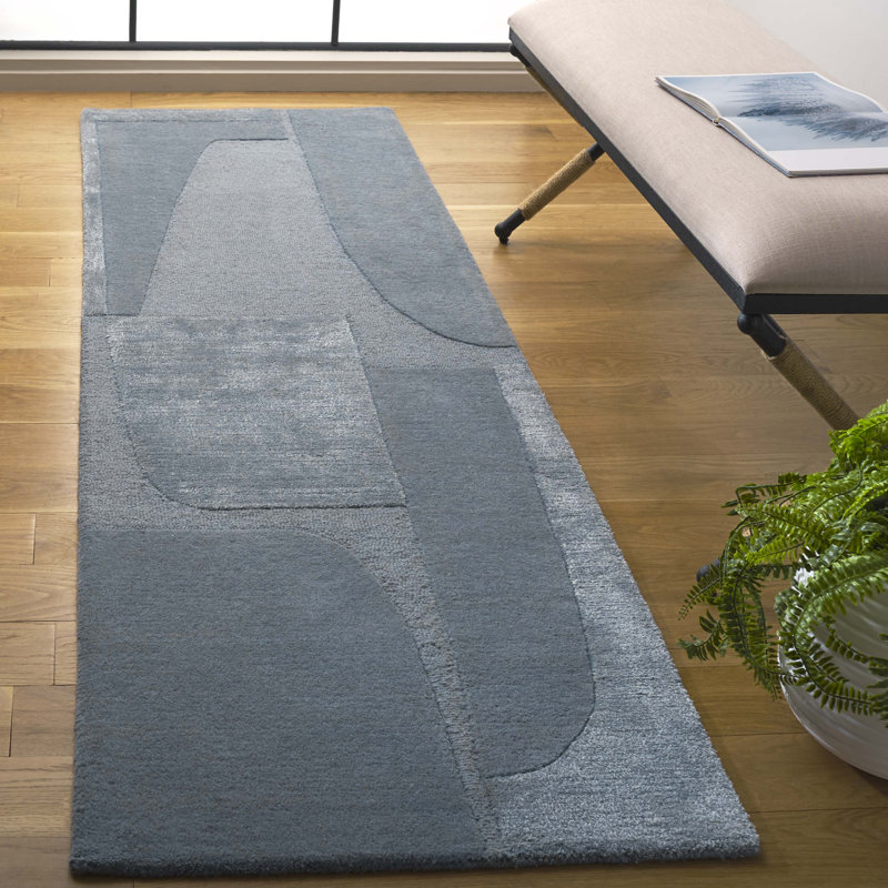 Tapis bleu Fifth Avenue 252, Tapis de couloir 2 pi 3 po x 8 pi
