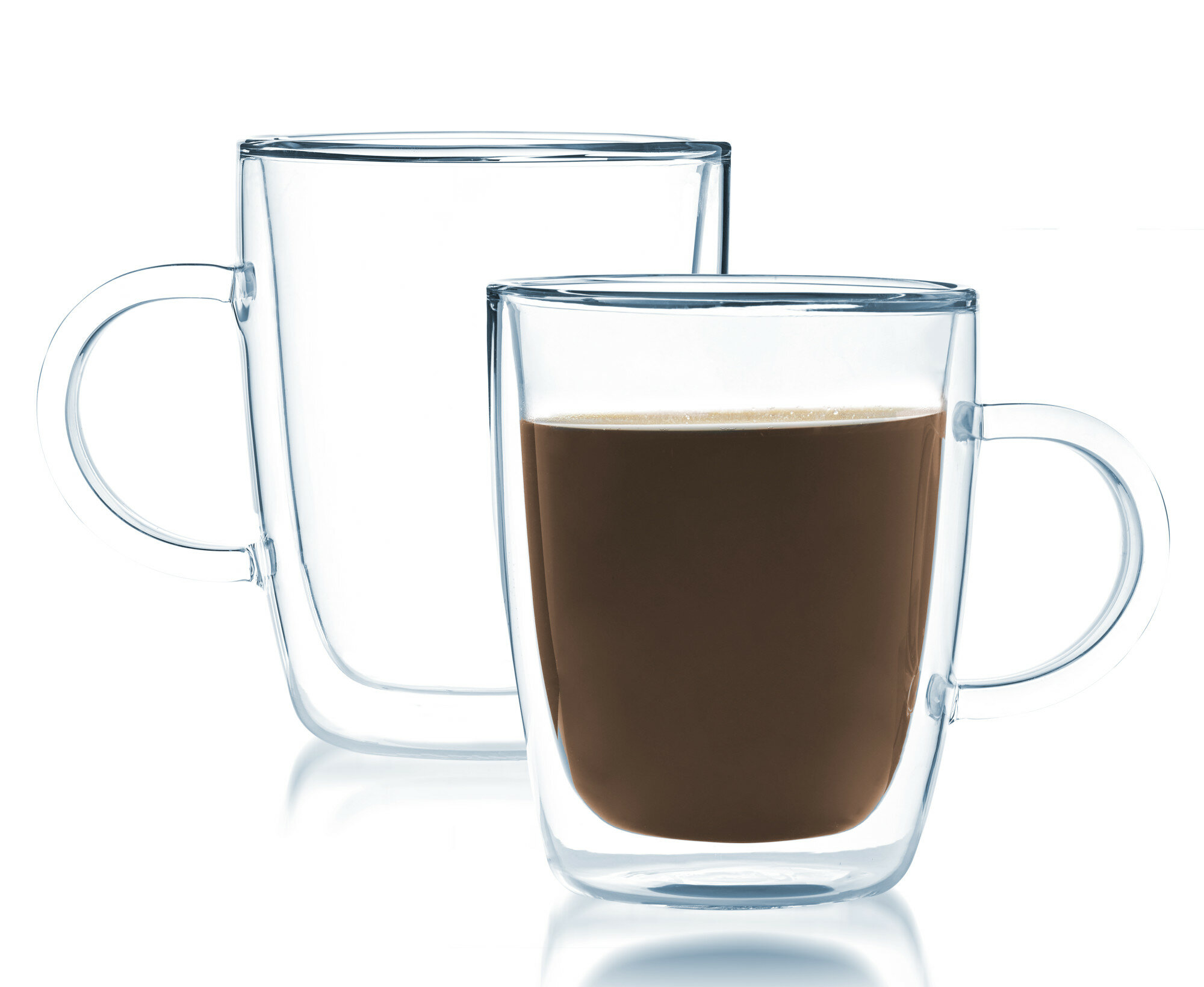 JavaFly Bistro Double-Walled Headed Coffee Mug