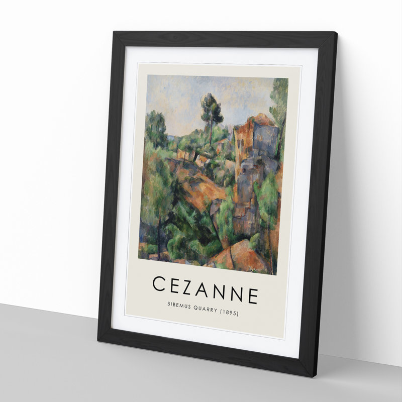 Bibemus Quarry by Pierre-Auguste Renoir - Picture Frame Art Prints, 36cm H x 27cm W x 2cm D, Black