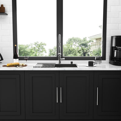 22X9 Inch Stainless Steel Kitchen Sink. Topmount With Surface And 3.5" Drain Openings For Efficient Drainage Hygiene 25" Single Bowl 304 Effective