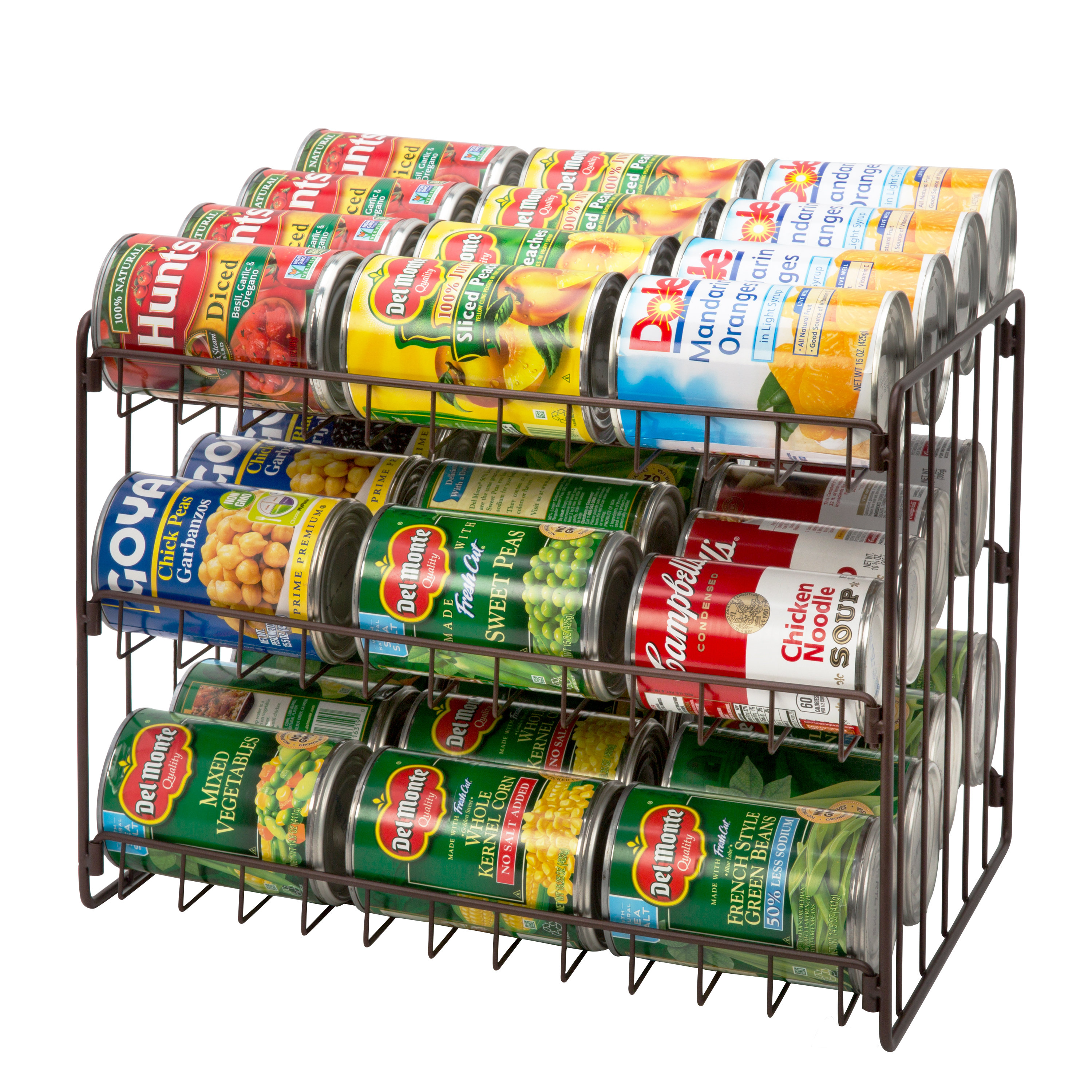 2 Pack Can Food Organizer Storage 72 Cans Holder Kitchen Cabinet Pantry  Rack US