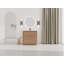Meuble-lavabo autoportant avec lavabo en céramique blanche et 2 portes à fermeture douce