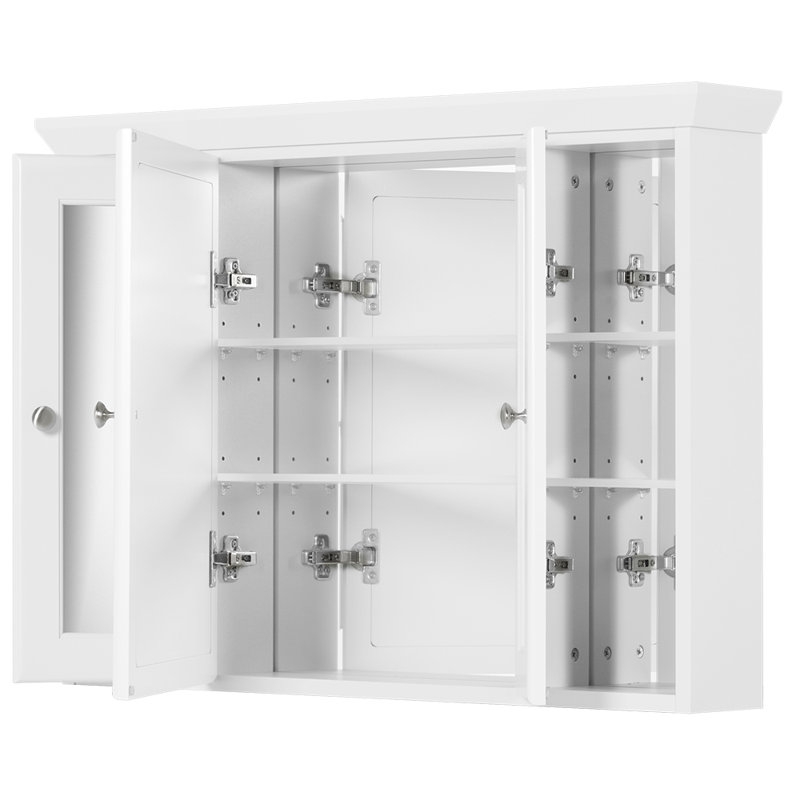 Armoire à pharmacie à fixation murale Simplicity, Blanc satiné, H 27 po x l 36 po x P 6,5 po