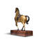 Figurine de cheval moderne entièrement plaquée or Modern