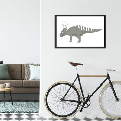 Styracosaurus, dessin au crayon avec couleur numérique par Alice Turner - impression d'art graphique