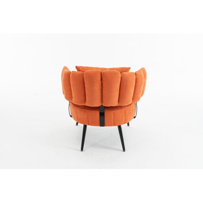 Fauteuil décoratif avec coussin d'assise à ressorts et housse, fauteuil de baignoire en chenille, fauteuil de canapé moderne et confortable, idéal pour la lecture dans les petites chambres