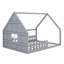 Lit maison avec fenêtre et clôture, DEL-1031163048