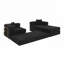 Canapé modulaire modulaire avec méridienne en L, assise profonde et dossier amovible, aucun assemblage requis, canapé-lit escamotable-52563148