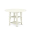 L'ensemble de salle à manger 3 pièces comprend une table de salle à manger ronde avec feuilles et tablettes Dropleaf et 2 chaises Parson revêtues de tissu en lin crème, blanc lin-109973030