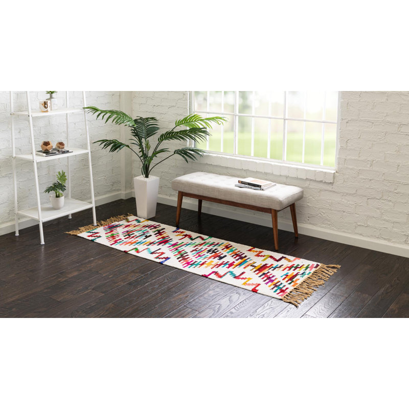 Duclos Cotton Ikat Indoor Rug, Runner 2'2" x 6'1"
