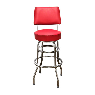 Retro Home Swivel Upholstered Counter Stool