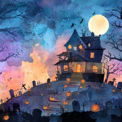 Art mural sur toile Haunted Hill House