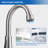 2 Handles Bathroom Sink Faucet Brushed Nickel Faucet High-arch Spout 360° Swivel Bathroom Faucet