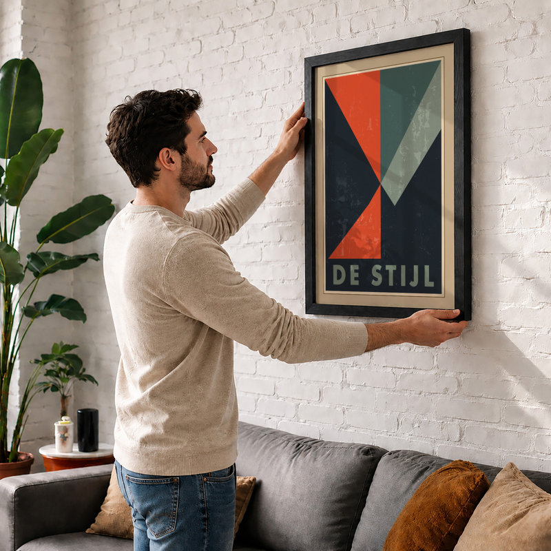 De Stijl Geometry Geometric - Print, Unframed, A2 - 59.4 x 42.0 cm
