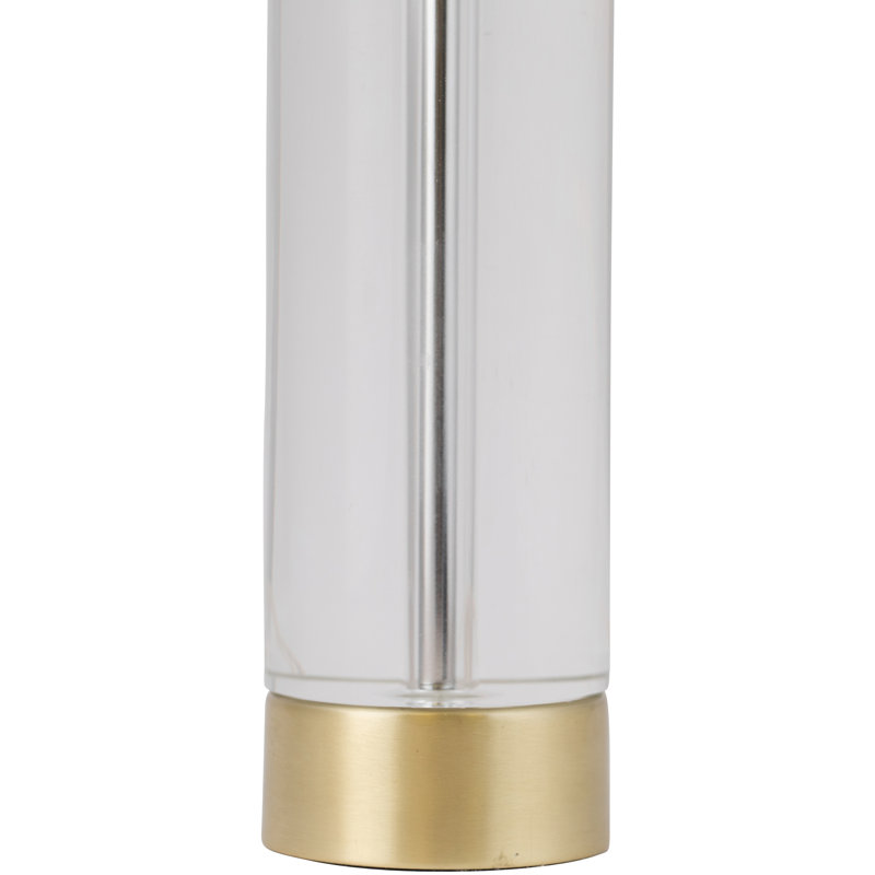 Cisco Crystal Table Lamp, Satin Brass