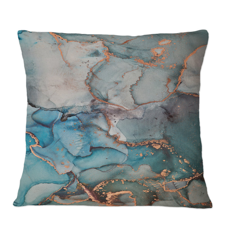 Coussin Blue Art, 16 po x 16 po