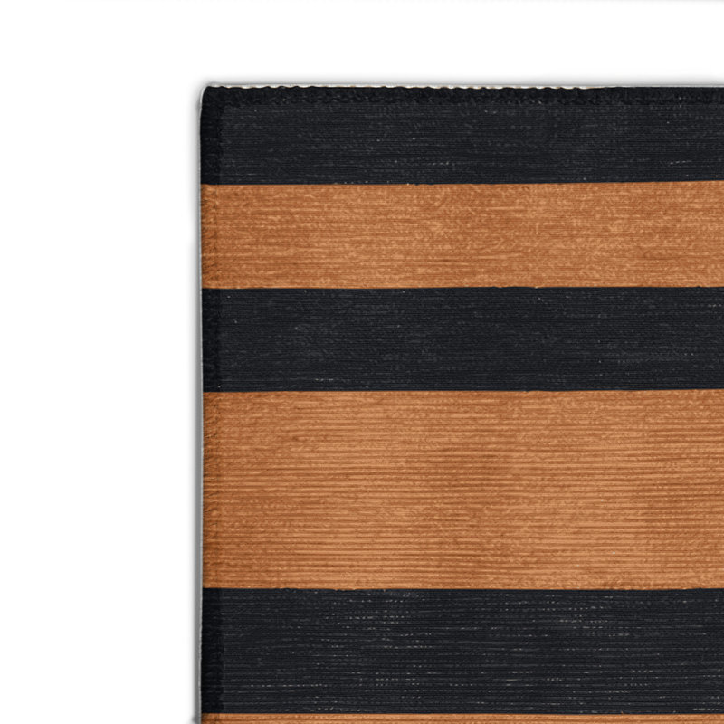 HorizontalStripes Gray Indoor and Outdoor Area Rug, Rectangle 2' x 3'