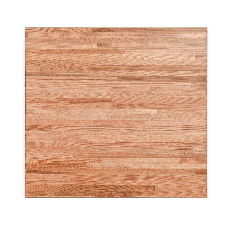 CONSDAN Oak Countertop Solid Wood Rectangular Square Edge Table Top, 1.5" H x 30" L x 25" W