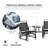 Outsunny Outdoor Glider Chairs with Coffee Table, Patio 2-Seat Rocking Chair Swing with Breathable Sling for Backyard, Garden and Porch-129068079-129068081
