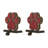 2PK 6.30"H Wooden/Metal Paw Stocking Holder