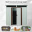 Remise de rangement extérieure en métal 6 x 5 avec plaque transparente - blanc