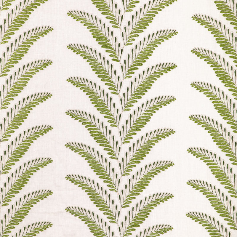 La Menagerie Fougere Emb Fabric, Leaf